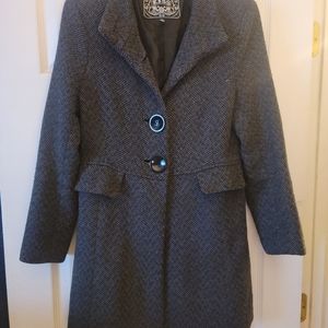 Last Kiss Herringbone Pea Coat Size M